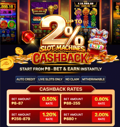 Slot Machines Cashback (H5 test)